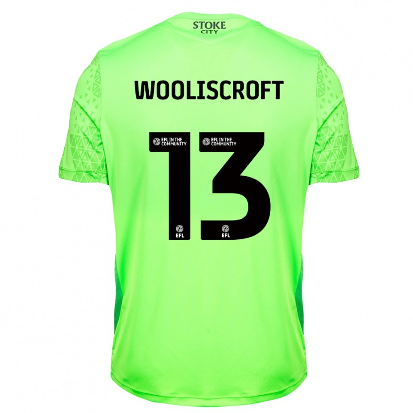 Danxen Mænd Morgan Wooliscroft #13 Grøn Sort Målmandstrøje 2025/26 Trøje T-shirt