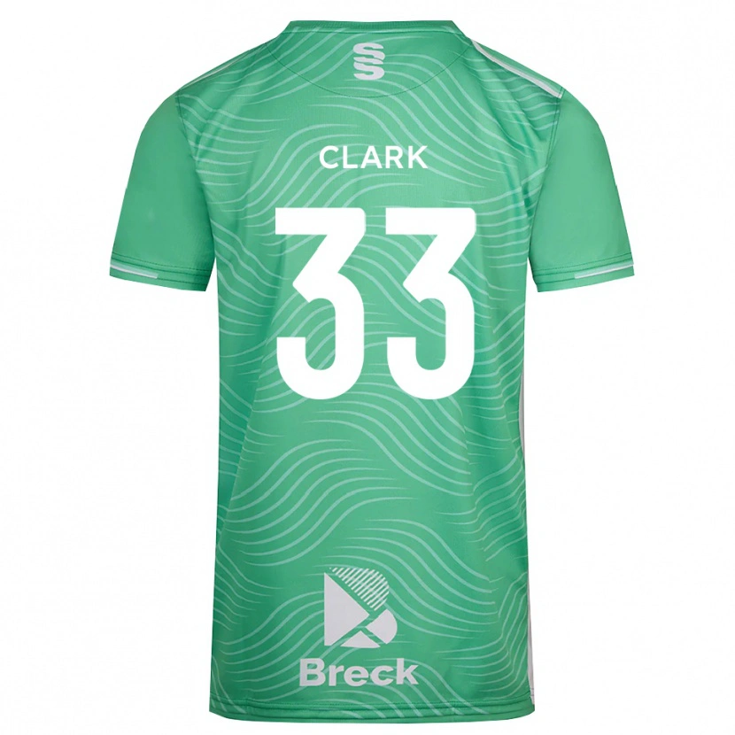 Danxen Mænd Charlie Clark #33 Medium Turkis Målmandstrøje 2025/26 Trøje T-shirt