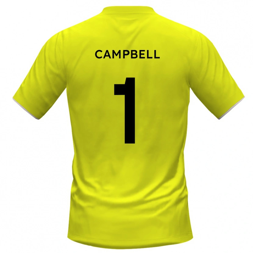 Danxen Mænd Maison Campbell #1 Gul Sort Målmandstrøje 2025/26 Trøje T-shirt
