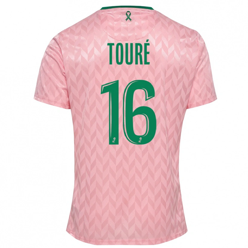 Danxen Mænd Issiaka Touré #16 Pink Grøn Målmandstrøje 2025/26 Trøje T-shirt
