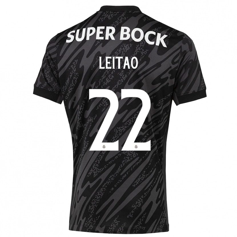 Danxen Mænd Tiago Leitão #22 Grå Sort Hvid Målmandstrøje 2025/26 Trøje T-shirt