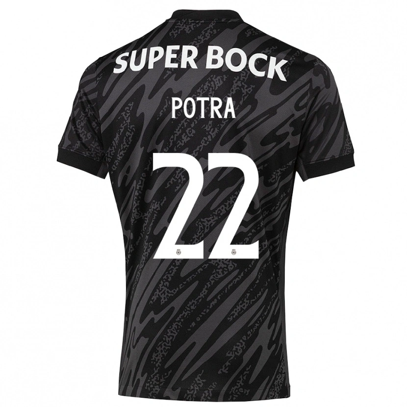 Danxen Mænd Catarina Potra #22 Grå Sort Hvid Målmandstrøje 2025/26 Trøje T-shirt