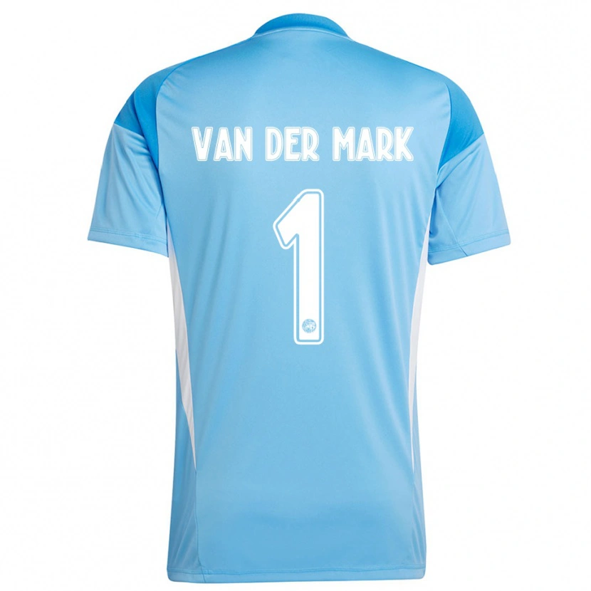 Danxen Mænd Jesper van der Mark #1 Lyseblå Hvid Målmandstrøje 2025/26 Trøje T-shirt
