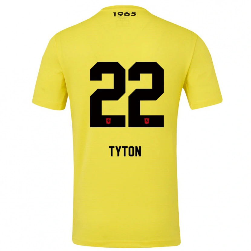 Danxen Mænd Przemyslaw Tyton #22 Gul Sort Målmandstrøje 2025/26 Trøje T-shirt