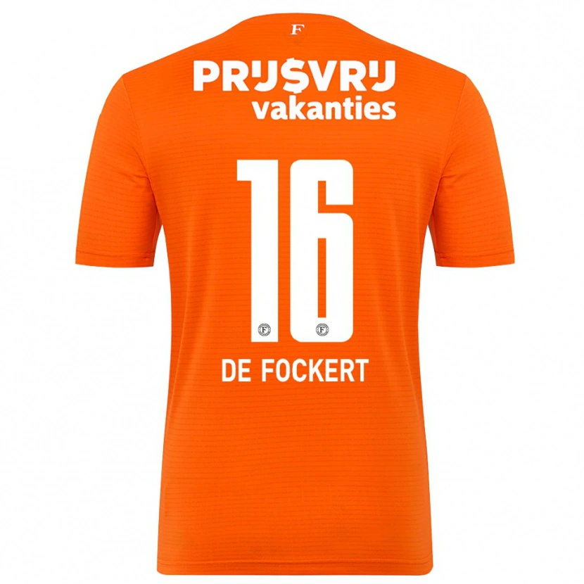 Danxen Mænd Maarten de Fockert #16 Orange Sort Målmandstrøje 2025/26 Trøje T-shirt