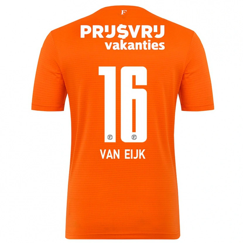 Danxen Mænd Roos Van Eijk #16 Orange Sort Målmandstrøje 2025/26 Trøje T-shirt