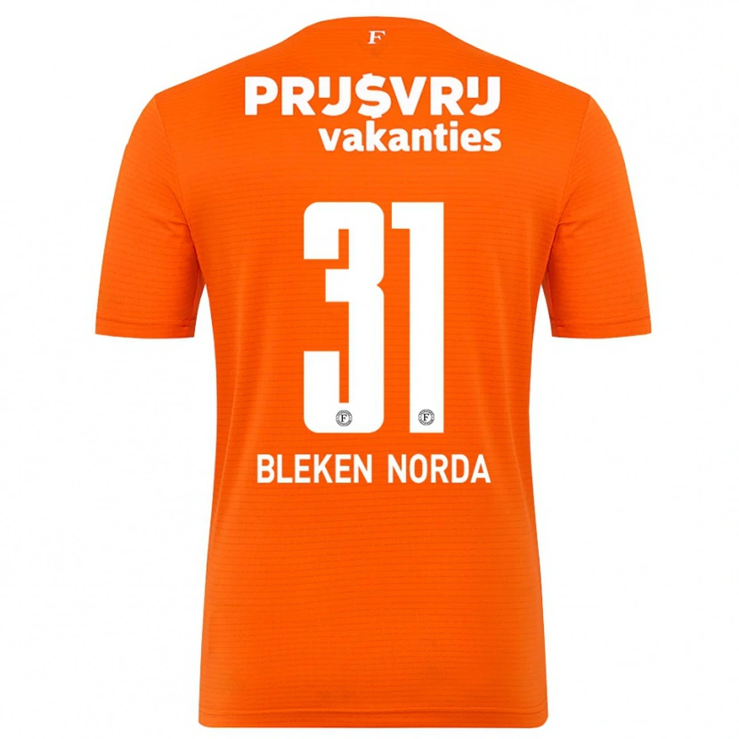 Danxen Mænd Haakon Bleken Norda #31 Orange Sort Målmandstrøje 2025/26 Trøje T-shirt