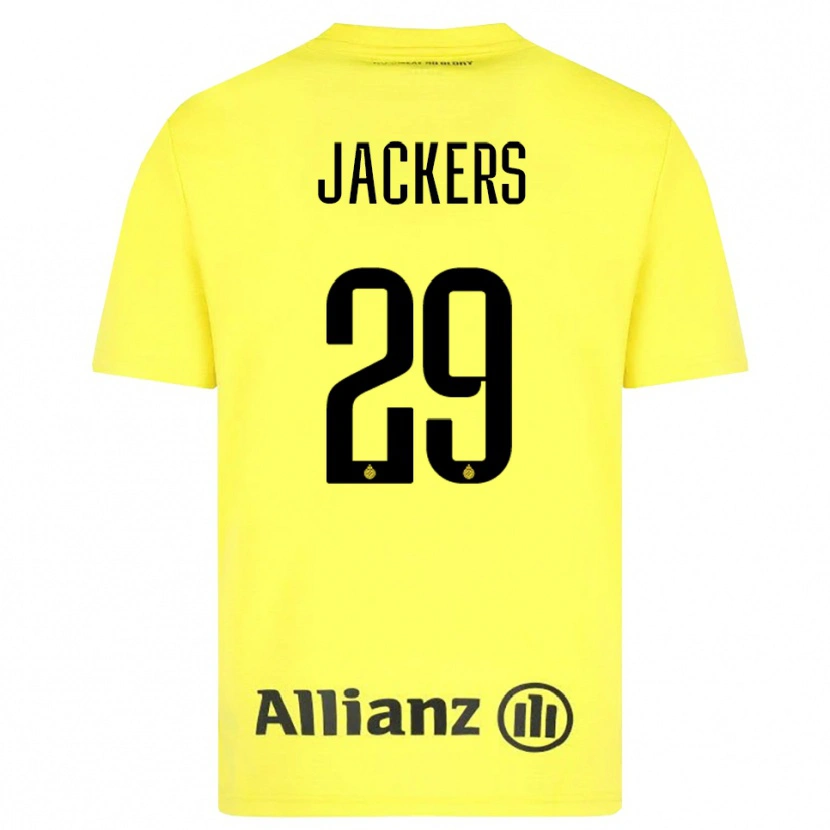 Danxen Mænd Nordin Jackers #29 Gul Sort Målmandstrøje 2025/26 Trøje T-shirt