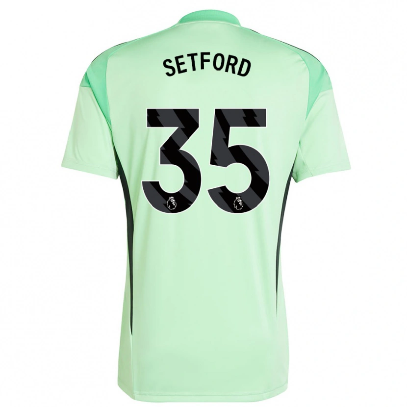 Danxen Mænd Tommy Setford #35 Lysegrøn Sort Målmandstrøje 2025/26 Trøje T-shirt