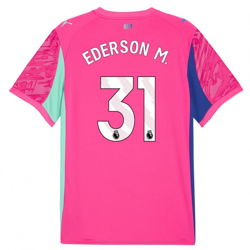 Danxen Mænd Ederson #31 Rose Pink Målmandstrøje 2025/26 Trøje T-shirt
