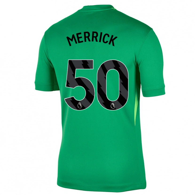 Danxen Mænd Max Merrick #50 Grøn Sort Målmandstrøje 2025/26 Trøje T-shirt