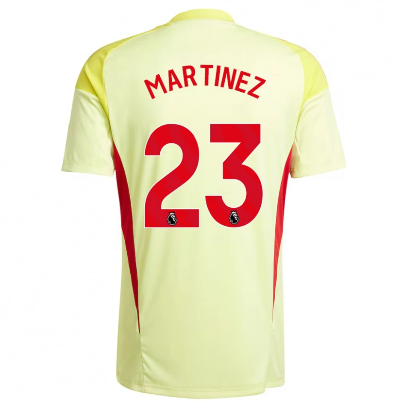 Danxen Mænd Emiliano Martínez #23 Lysegul Målmandstrøje 2025/26 Trøje T-shirt