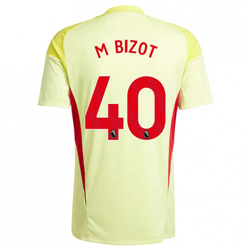 Danxen Mænd Marco Bizot #40 Lysegul Målmandstrøje 2025/26 Trøje T-shirt