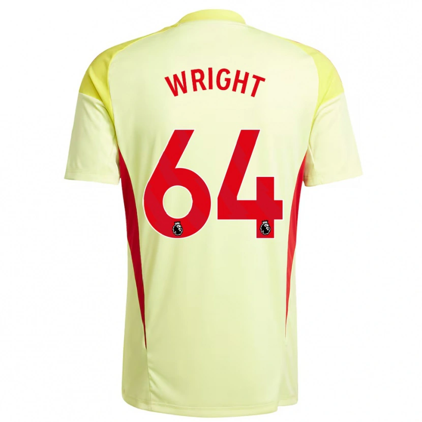 Danxen Mænd James Wright #64 Lysegul Målmandstrøje 2025/26 Trøje T-shirt