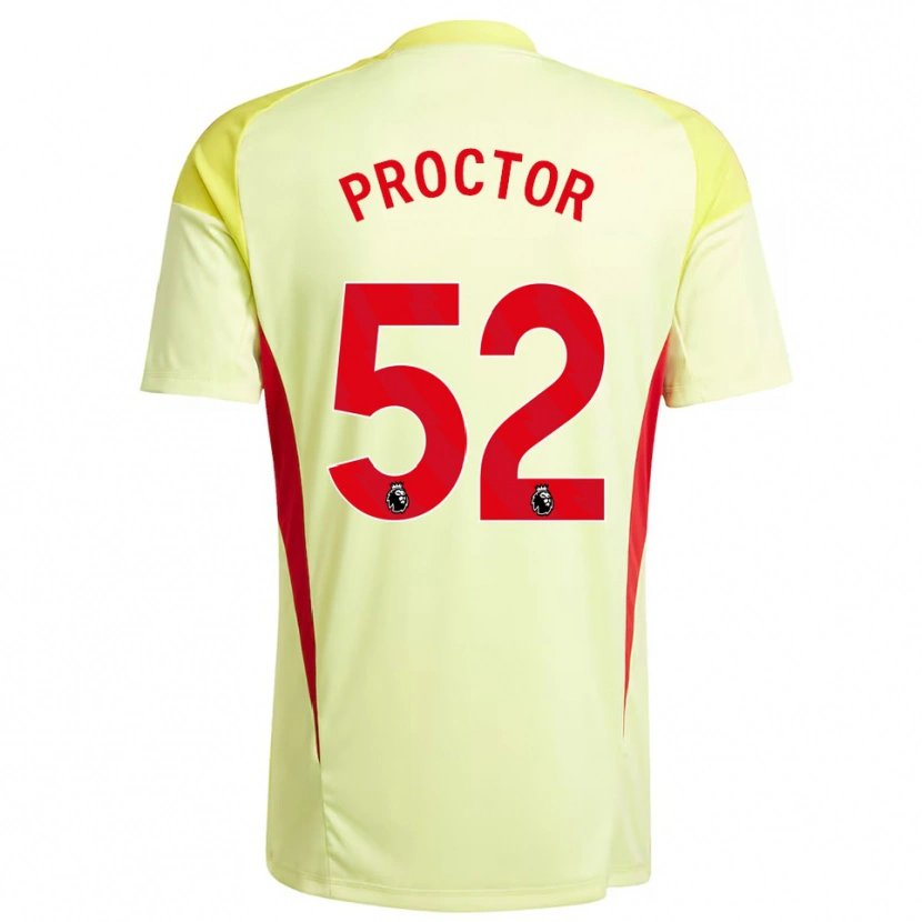 Danxen Mænd Sam Proctor #52 Lysegul Målmandstrøje 2025/26 Trøje T-shirt