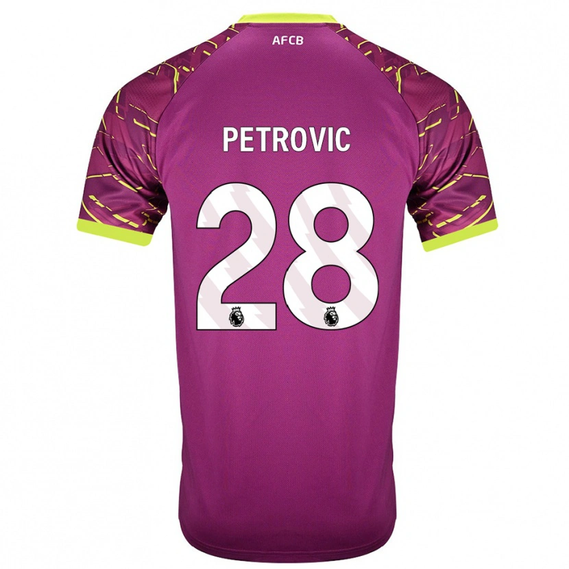 Danxen Mænd Djordje Petrovic #28 Mørk Magenta Målmandstrøje 2025/26 Trøje T-shirt