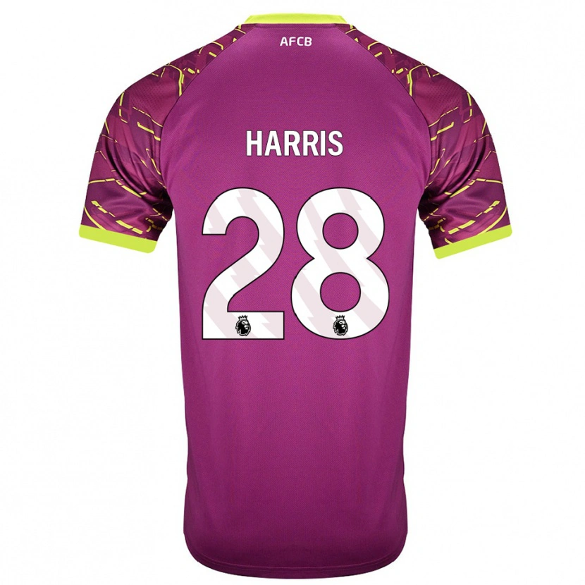 Danxen Mænd Charlotte Harris #28 Mørk Magenta Målmandstrøje 2025/26 Trøje T-shirt