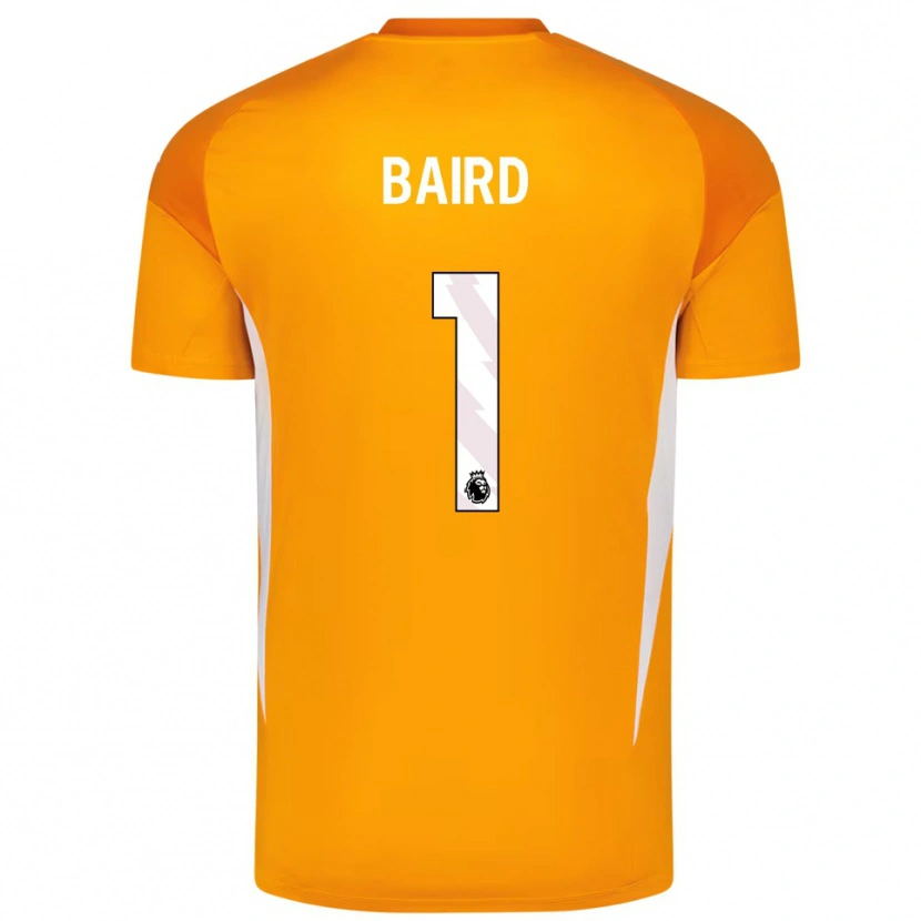 Danxen Mænd Alex Baird #1 Orange Hvid Målmandstrøje 2025/26 Trøje T-shirt