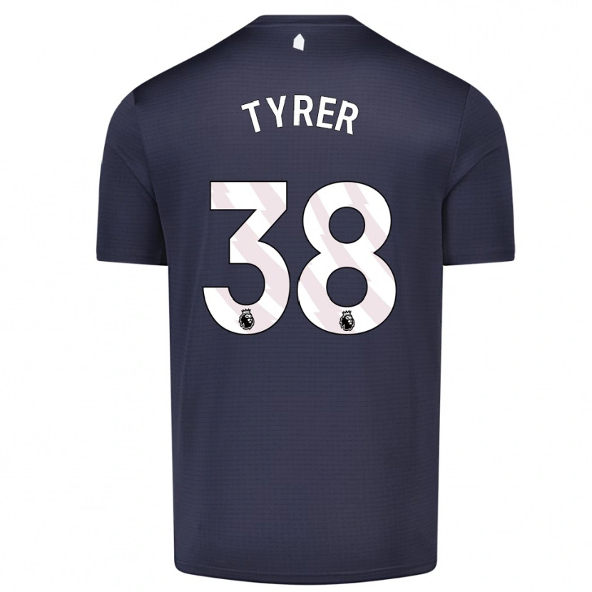 Danxen Mænd Harry Tyrer #38 Sort Hvid Målmandstrøje 2025/26 Trøje T-shirt