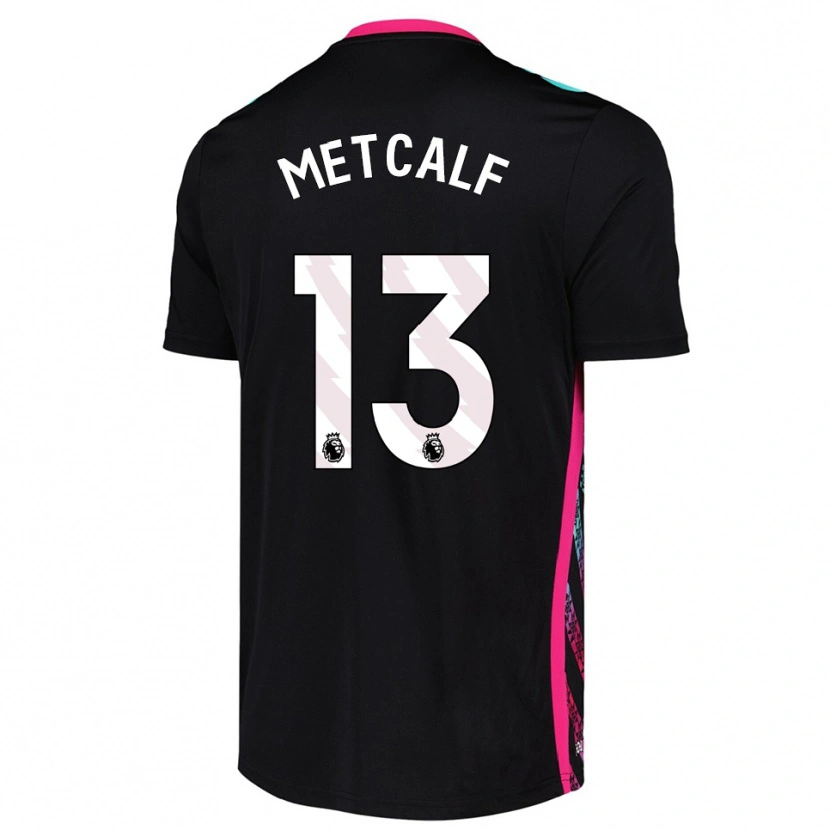 Danxen Mænd Ben Metcalf #13 Sort Hvid Målmandstrøje 2025/26 Trøje T-shirt