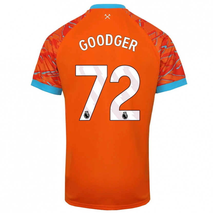 Danxen Mænd Tommy Goodger #72 Orange Hvid Målmandstrøje 2025/26 Trøje T-shirt
