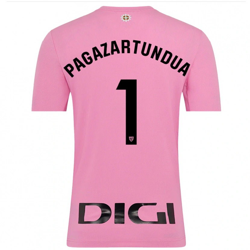 Danxen Mænd Iker Pagazartundua #1 Pink Sort Målmandstrøje 2025/26 Trøje T-shirt
