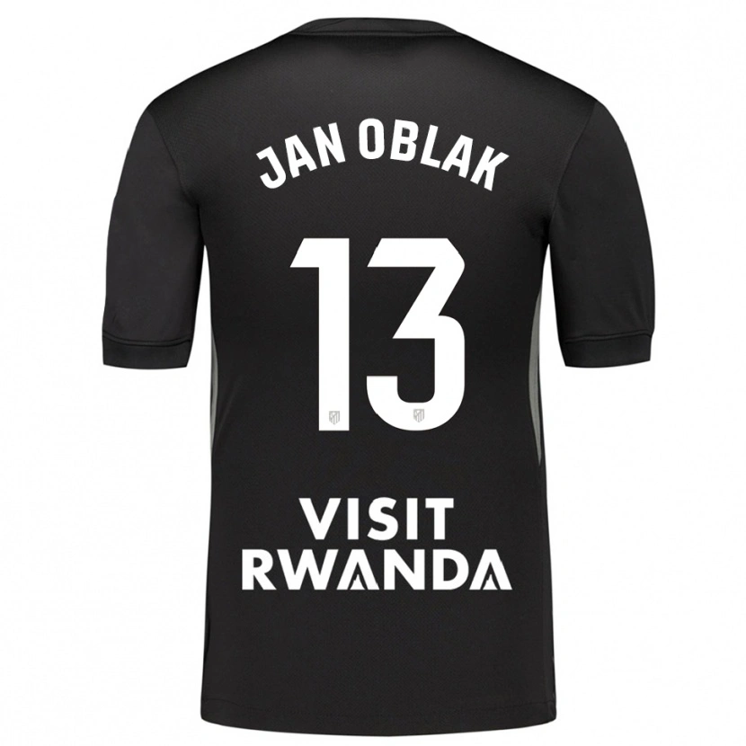 Danxen Mænd Jan Oblak #13 Sort Hvid Målmandstrøje 2025/26 Trøje T-shirt