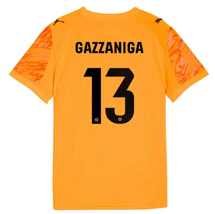 Danxen Mænd Paulo Gazzaniga #13 Orange Sort Målmandstrøje 2025/26 Trøje T-shirt