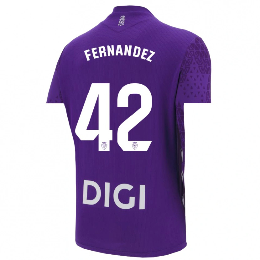 Danxen Mænd Rafa Fernández #42 Lilla Hvid Målmandstrøje 2025/26 Trøje T-shirt
