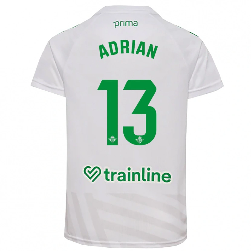Danxen Mænd Adrián #13 Hvid Grøn Målmandstrøje 2025/26 Trøje T-shirt