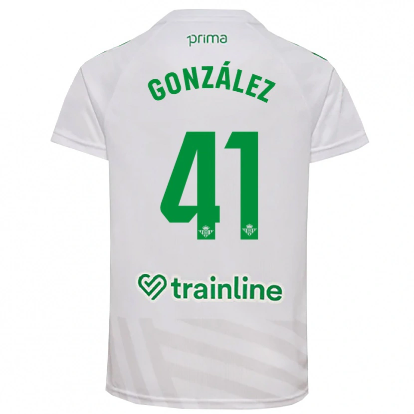 Danxen Mænd Manu González #41 Hvid Grøn Målmandstrøje 2025/26 Trøje T-shirt
