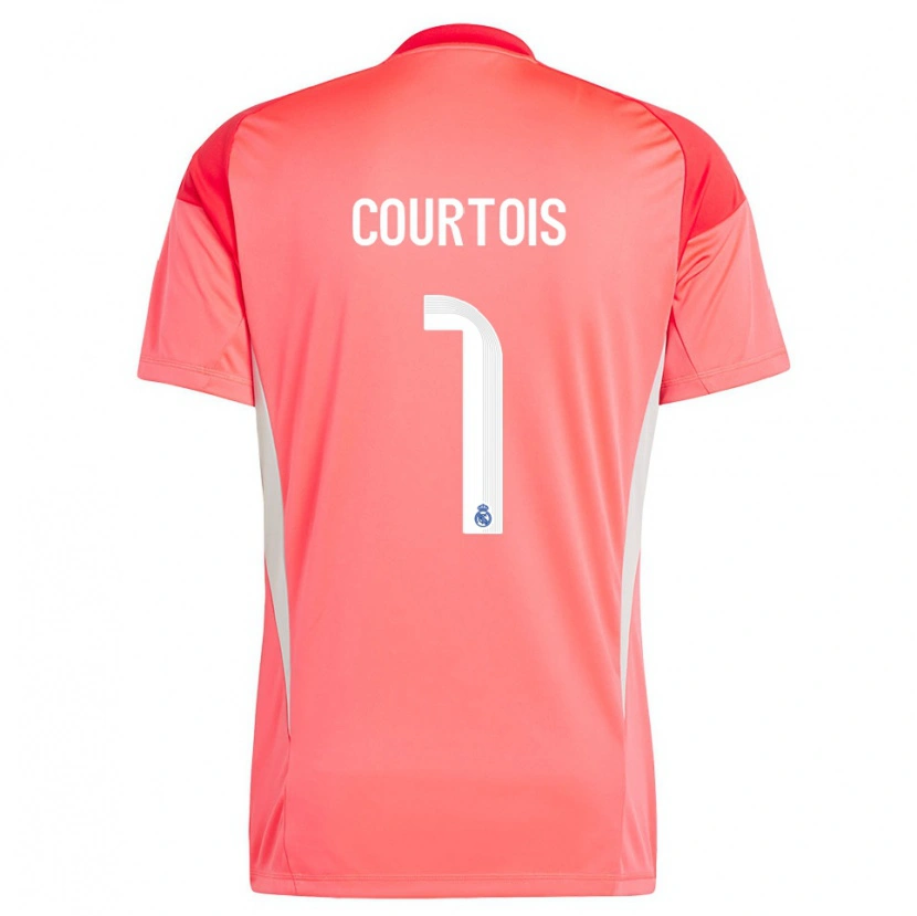 Danxen Mænd Thibaut Courtois #1 Orange Rød Hvid Målmandstrøje 2025/26 Trøje T-shirt