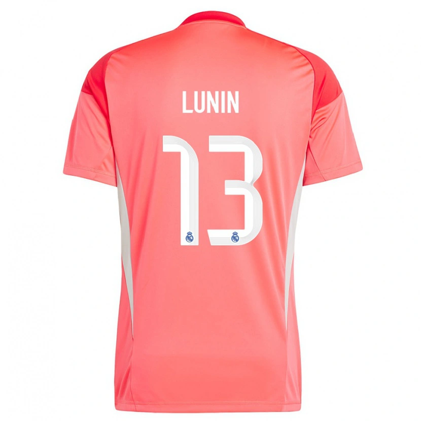 Danxen Mænd Andriy Lunin #13 Orange Rød Hvid Målmandstrøje 2025/26 Trøje T-shirt
