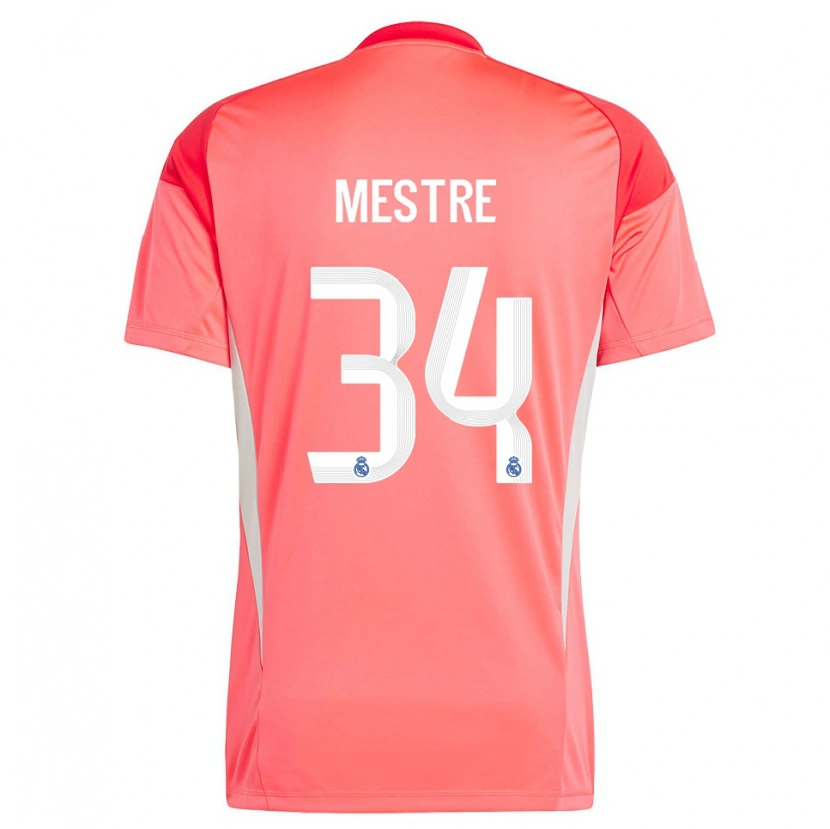 Danxen Mænd Sergio Mestre #34 Orange Rød Hvid Målmandstrøje 2025/26 Trøje T-shirt