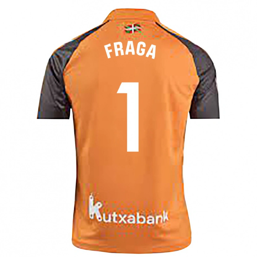 Danxen Mænd Aitor Fraga #1 Sort Orange Målmandstrøje 2025/26 Trøje T-shirt