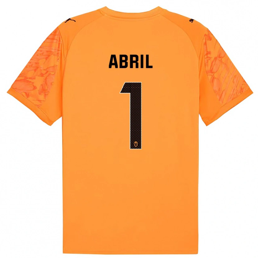 Danxen Mænd Vicent Abril #1 Orange Sort Målmandstrøje 2025/26 Trøje T-shirt