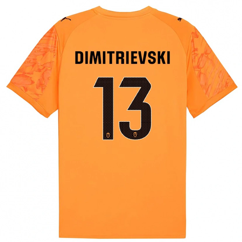 Danxen Mænd Stole Dimitrievski #13 Orange Sort Målmandstrøje 2025/26 Trøje T-shirt