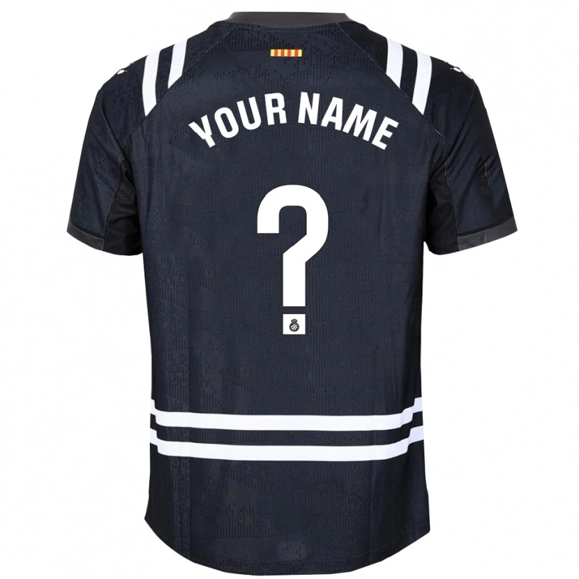 Danxen Mænd RCD Espanyol Sort Hvid Målmandstrøje 2025/26 Trøje T-shirt