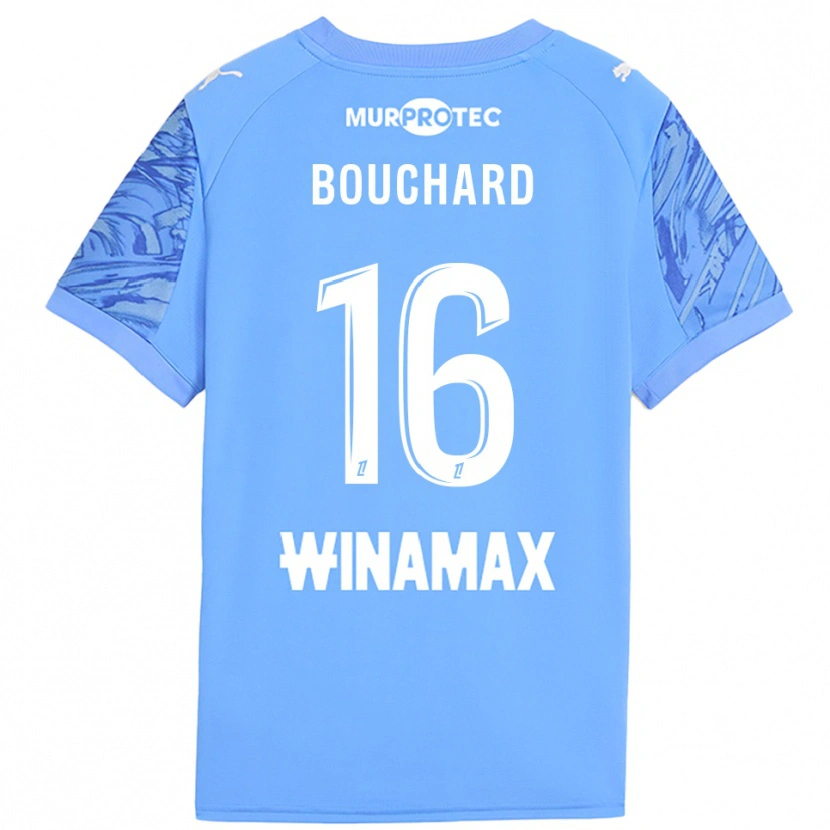 Danxen Mænd Ambre Bouchard #16 Lyseblå Hvid Målmandstrøje 2025/26 Trøje T-shirt