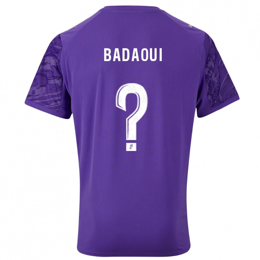 Danxen Mænd Yassine Badaoui #0 Lilla Hvid Målmandstrøje 2025/26 Trøje T-shirt