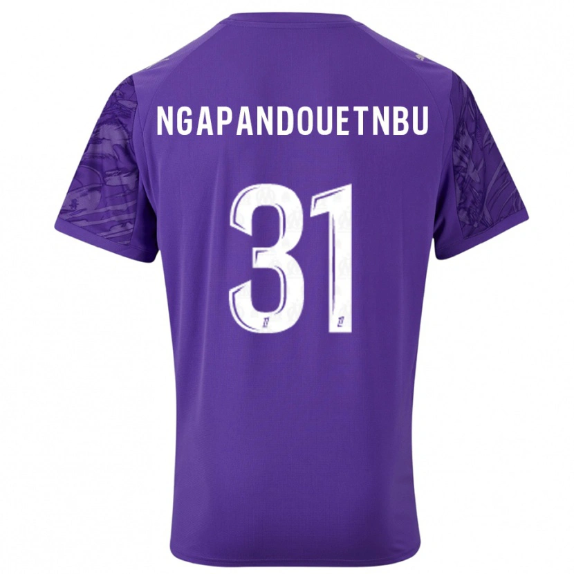 Danxen Mænd Simon Ngapandouetnbu #31 Lilla Hvid Målmandstrøje 2025/26 Trøje T-shirt
