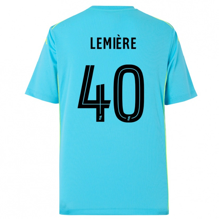 Danxen Mænd Pauline Lemière #40 Himmelblå Sort Målmandstrøje 2025/26 Trøje T-shirt