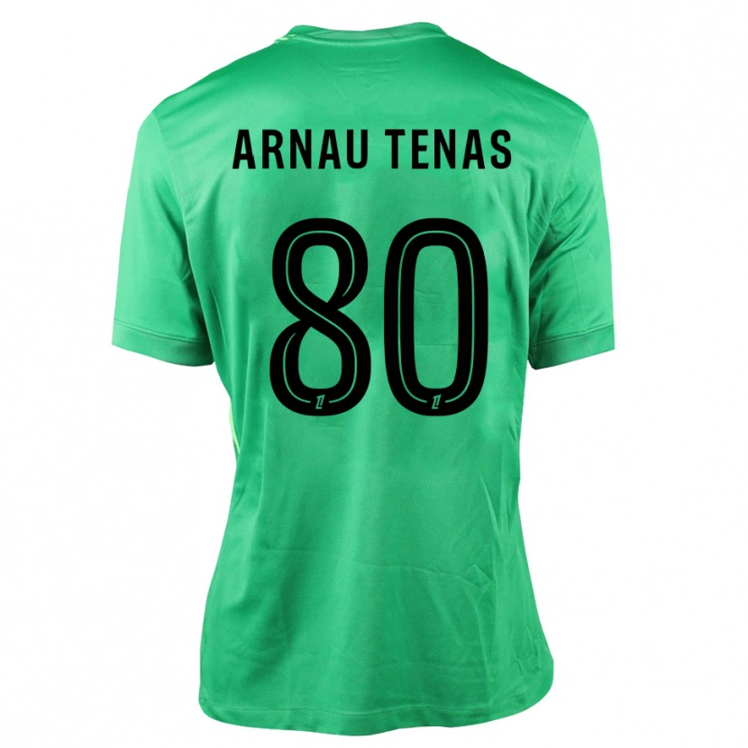 Danxen Mænd Arnau Tenas #80 Grøn Sort Målmandstrøje 2025/26 Trøje T-shirt