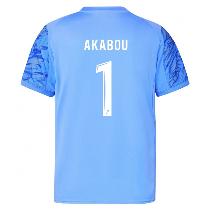 Danxen Mænd Ayoub Akabou #1 Blå Hvid Målmandstrøje 2025/26 Trøje T-shirt