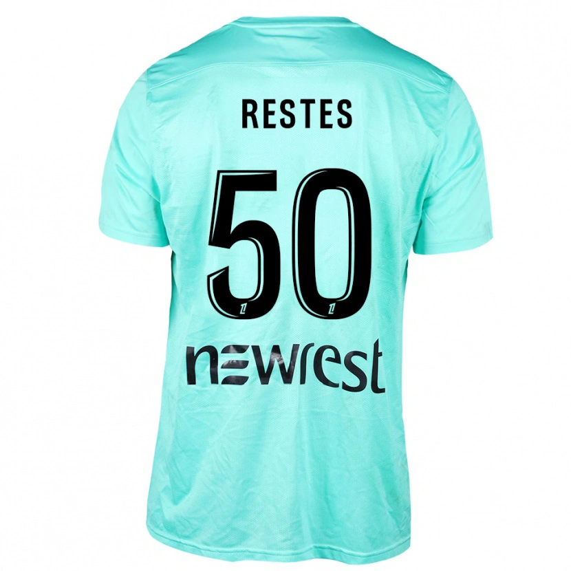 Danxen Mænd Guillaume Restes #50 Aqua Sort Målmandstrøje 2025/26 Trøje T-shirt