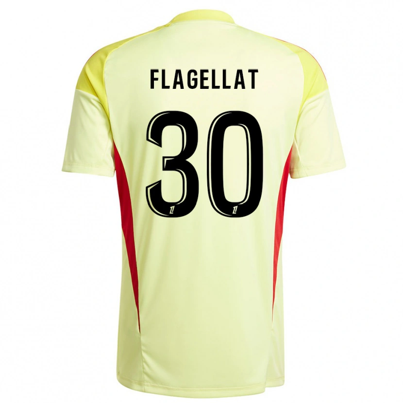 Danxen Mænd Alizée Flagellat #30 Lys Gul Sort Målmandstrøje 2025/26 Trøje T-shirt