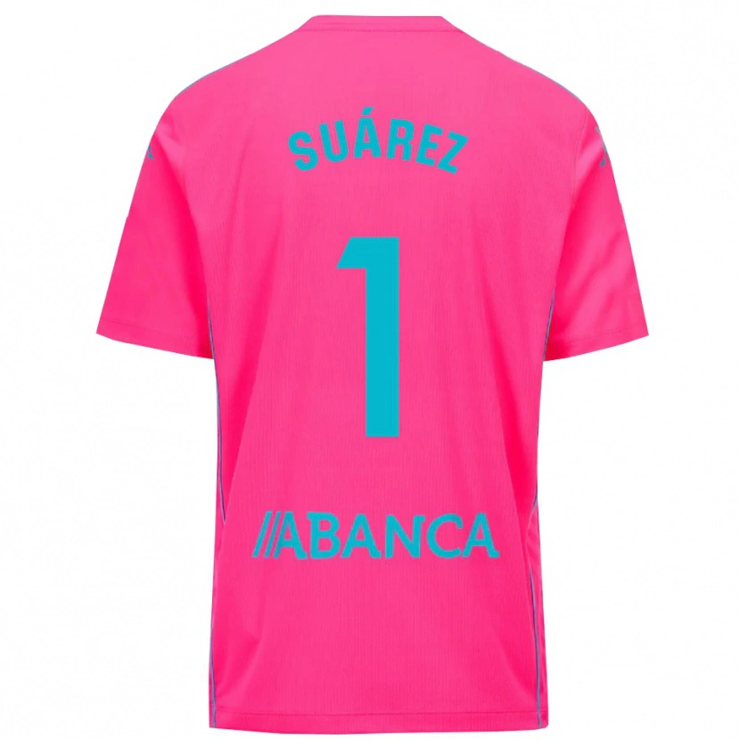 Danxen Mænd Brais Suárez #1 Dyb Pink Sort Målmandstrøje 2025/26 Trøje T-shirt