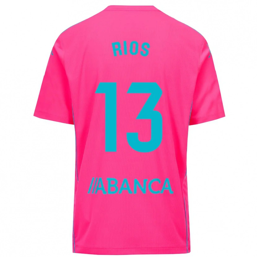 Danxen Mænd Hugo Rios #13 Dyb Pink Sort Målmandstrøje 2025/26 Trøje T-shirt