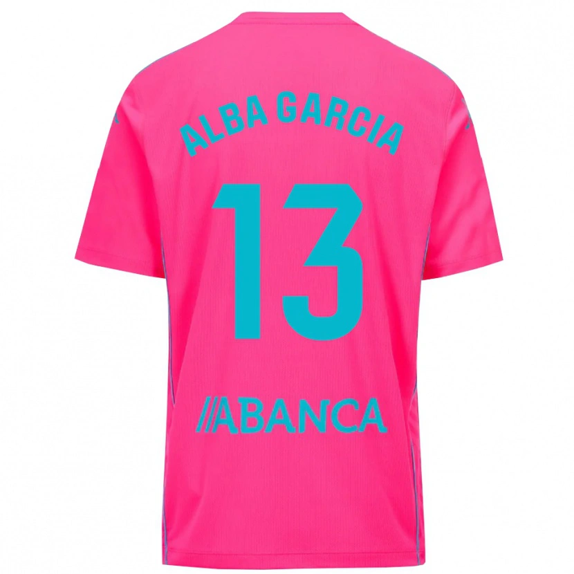 Danxen Mænd Lucía Alba García #13 Dyb Pink Sort Målmandstrøje 2025/26 Trøje T-shirt