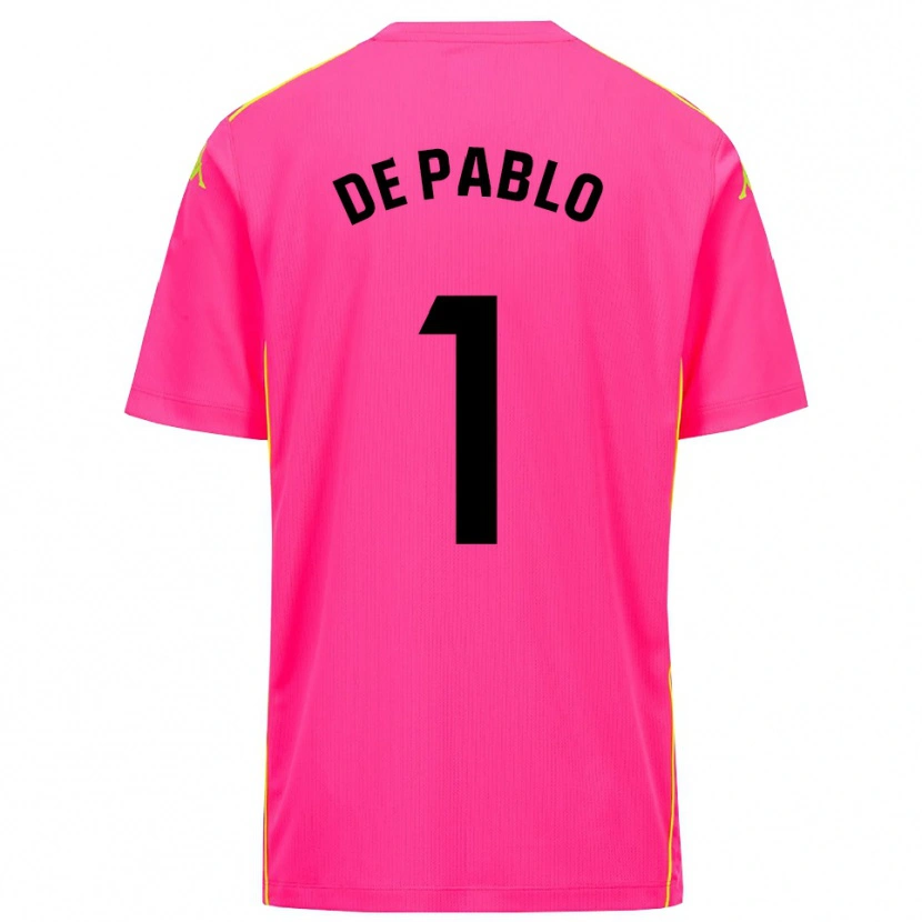 Danxen Mænd Álvaro de Pablo #1 Dyb Pink Sort Målmandstrøje 2025/26 Trøje T-shirt